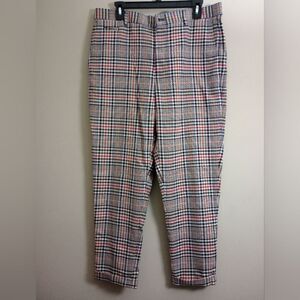 Zara Plaid Cropped Pants Size 32